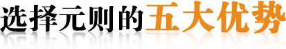 選擇元則的五大優(yōu)勢